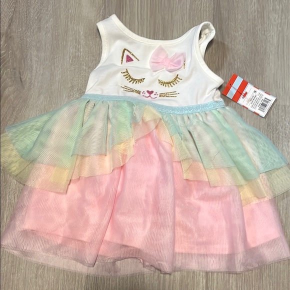 Adorable Cat Face Dress with Pastel Tulle Skirt - Picture 1 of 1